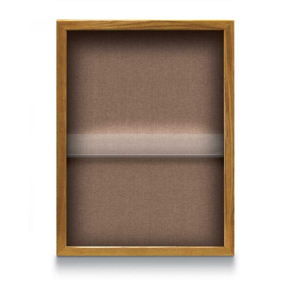 Indoor Enclosed Combo Board, 48"x36", Black Frame/Blue & Forbo